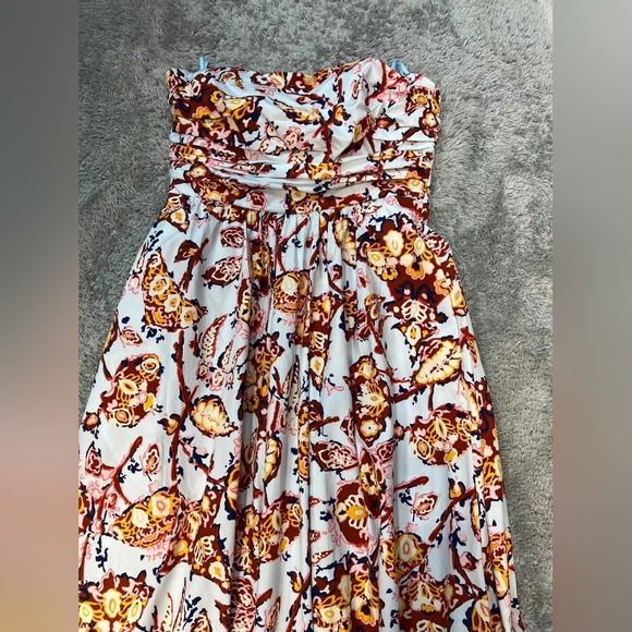 A.L.C. Tate Cotton Printed Strapless A-Line Midi Dress - Picture 5 of 9